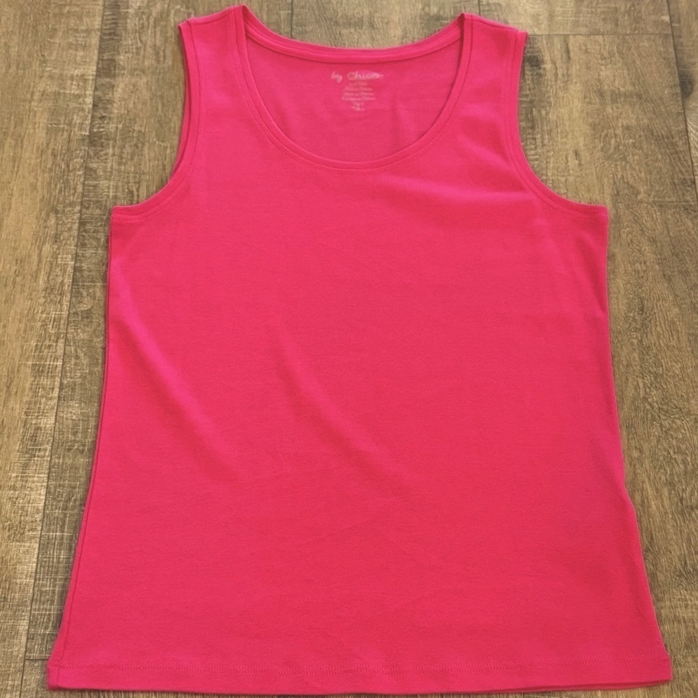 Chico’s Scoop Neck Tank Top Women’s Size 2 100% Cotton